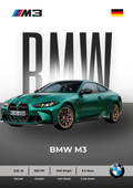 BMW M3 G82 Isle of Man Green | German Engineering Performance Wall Art |  Premium Matte & Metal Poster by Steckefy