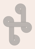 Linear Infinite Loop Minimalist Line Art | Modern Geometric Monochrome Wall Art | Premium Matte & Metal Poster by Steckefy