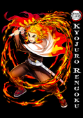 Kyojuro Rengoku Flame Hashira Demon Slayer Anime Wall Art | Premium Matte & Metal Poster by Steckefy